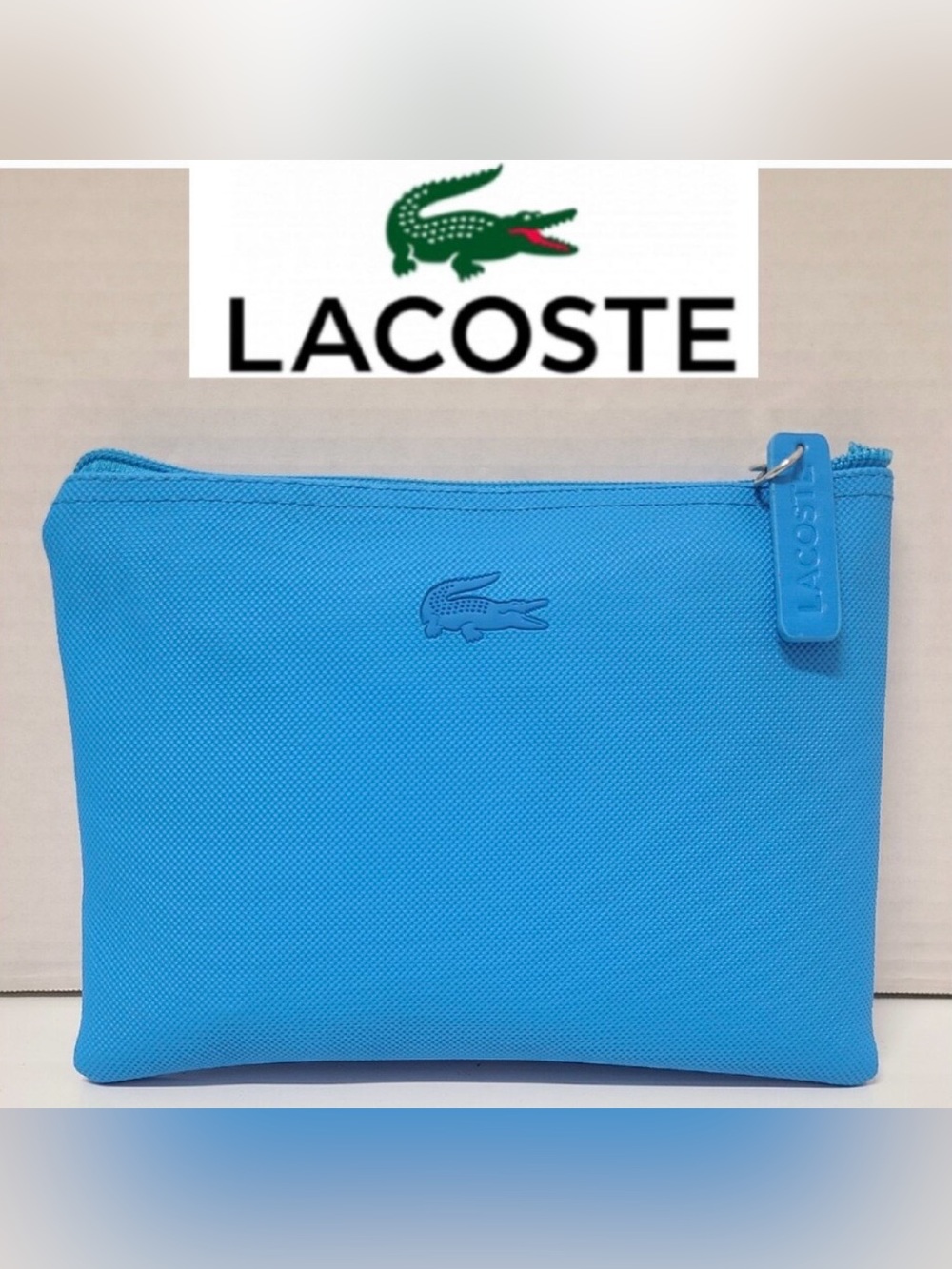 Lacoste Sky Blue Pique Toiletry Bag
